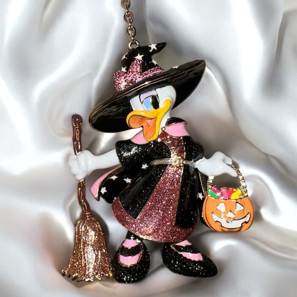 New Baublebar Daisy Duck Halloween Witch Collectible, Disney Bag Charm